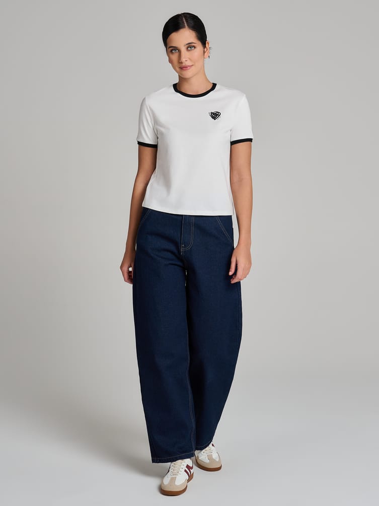 Облегающая футболка с принтом