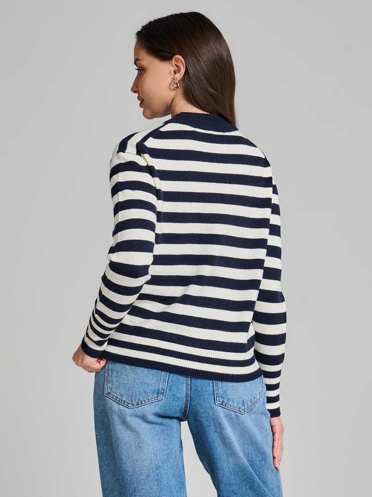 Джемпер трикотажный в полоску