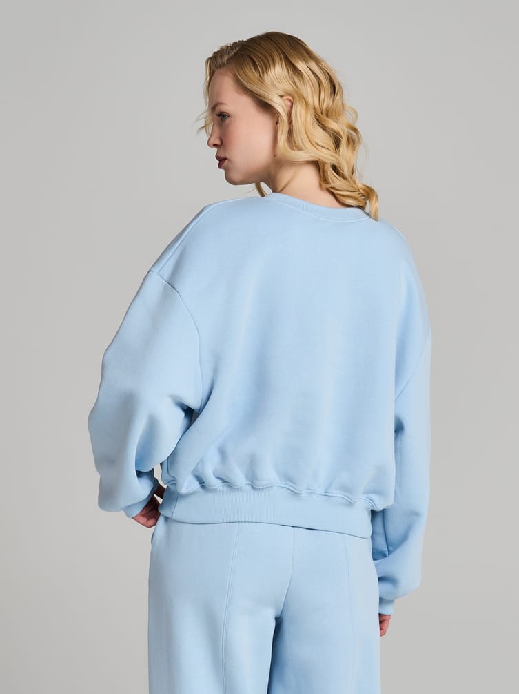 Укороченная толстовка тёплая с начёсом