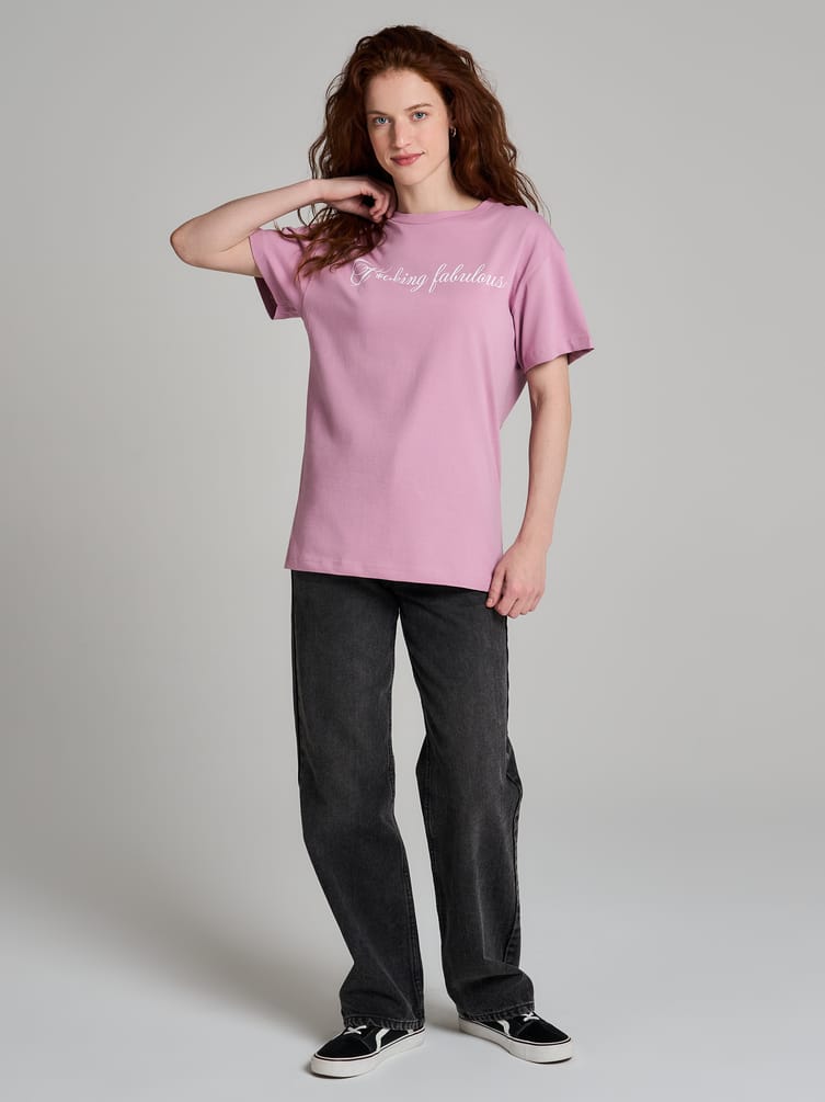 Футболка оверсайз с принтом на спине