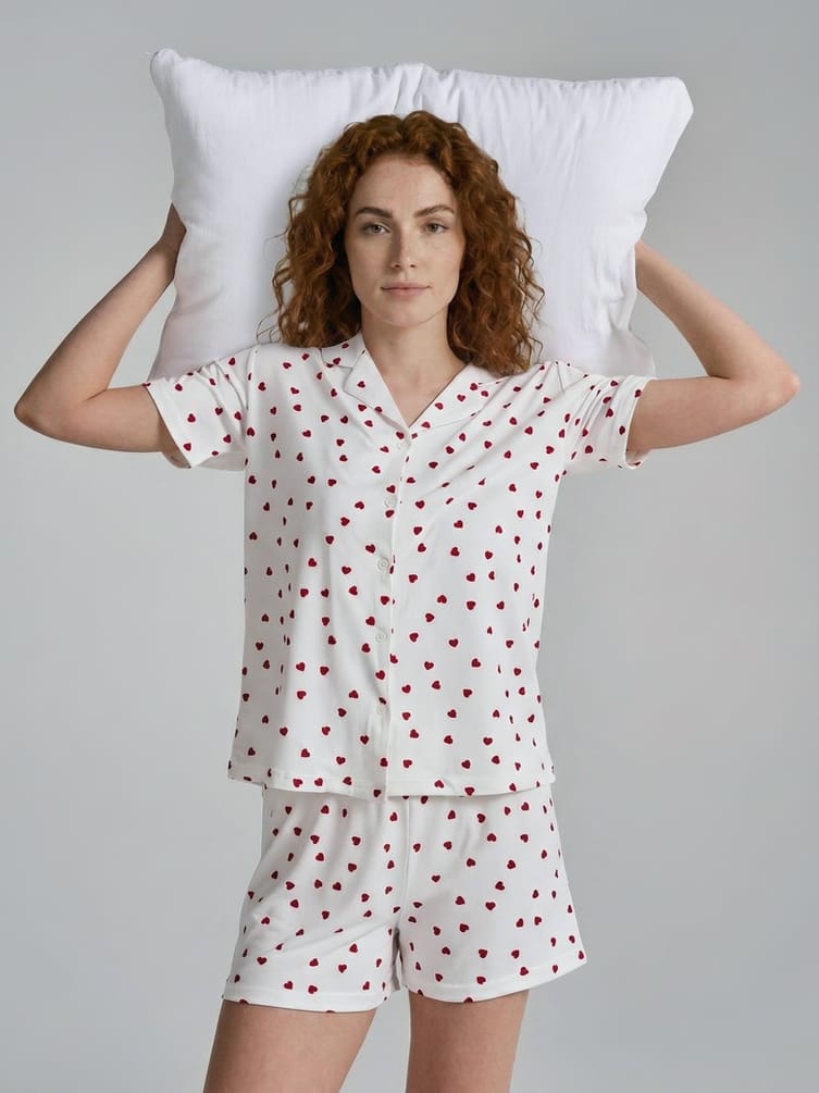 Пижама с рубашкой и шортами