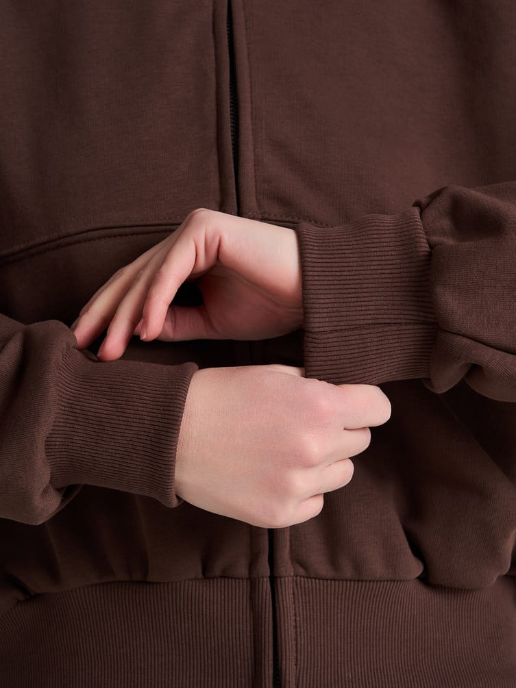 Толстовка бомбер укороченная