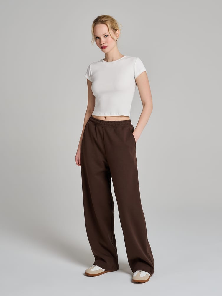 Брюки спортивные широкие