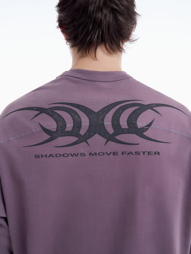 Футболка оверсайз с принтом дрейн