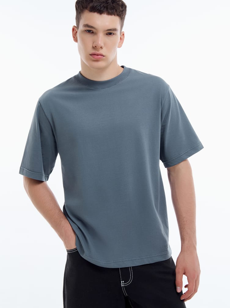 Однотонная хлопковая футболка