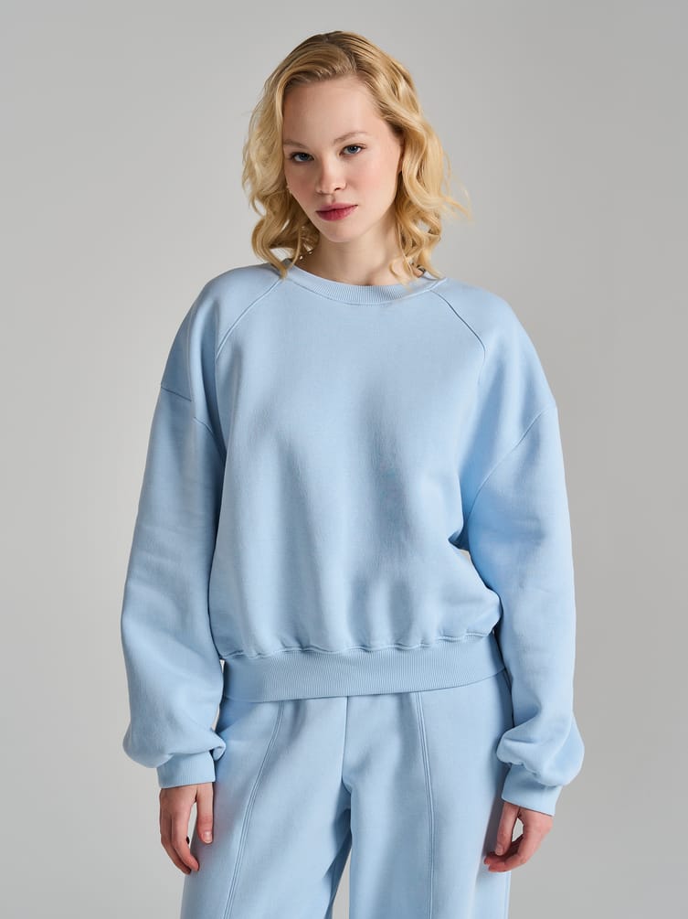 Укороченная толстовка тёплая с начёсом