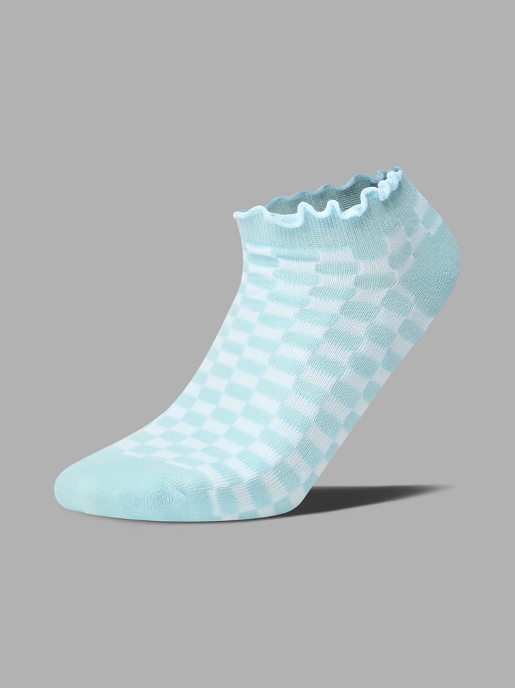 Носки - 3 пары в клетку и с рюшами