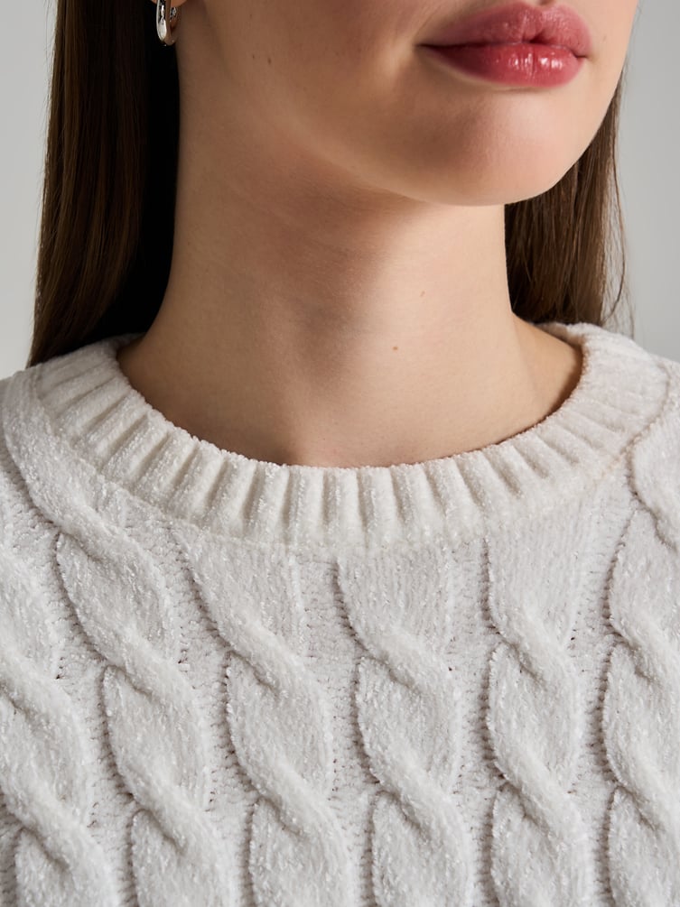 Джемпер трикотажный с косами