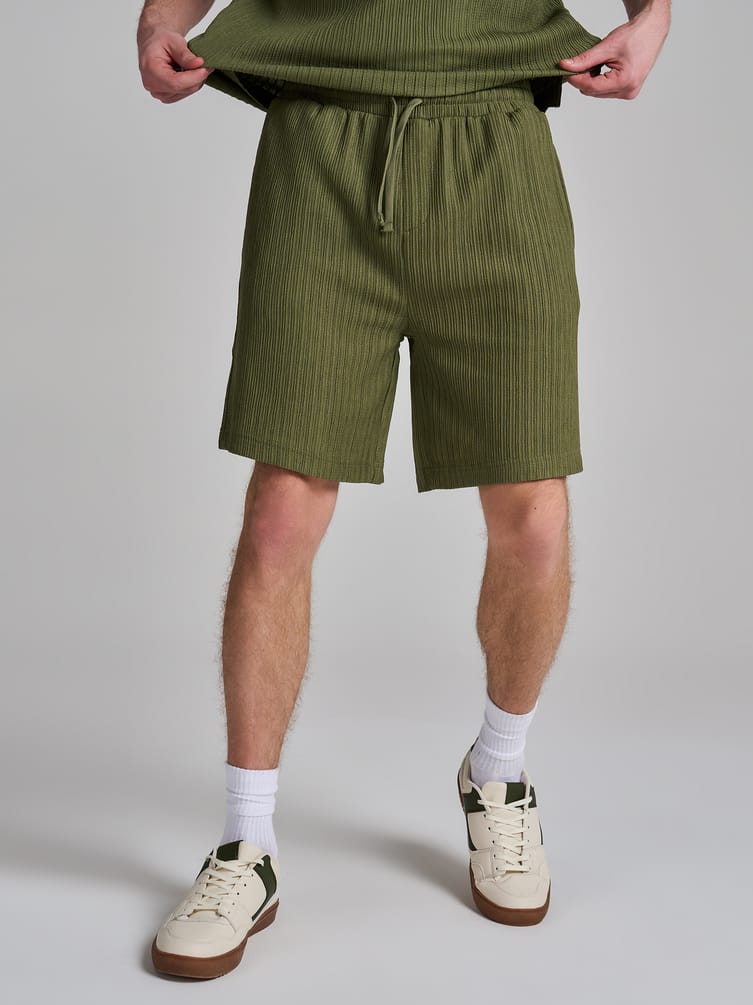 Шорты повседневные из жатого материала