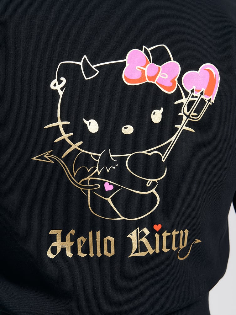 Короткая зипка с принтом Hello Kitty на спине
