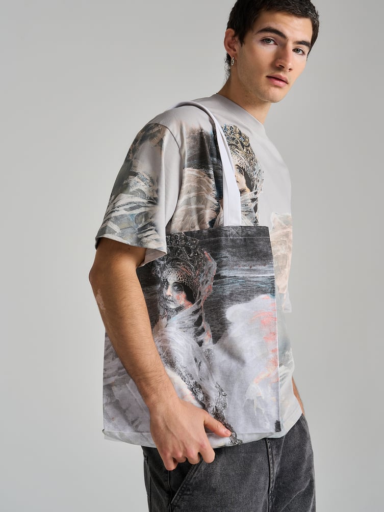 Сумка-шоппер с принтом картин Третьяковской галереи