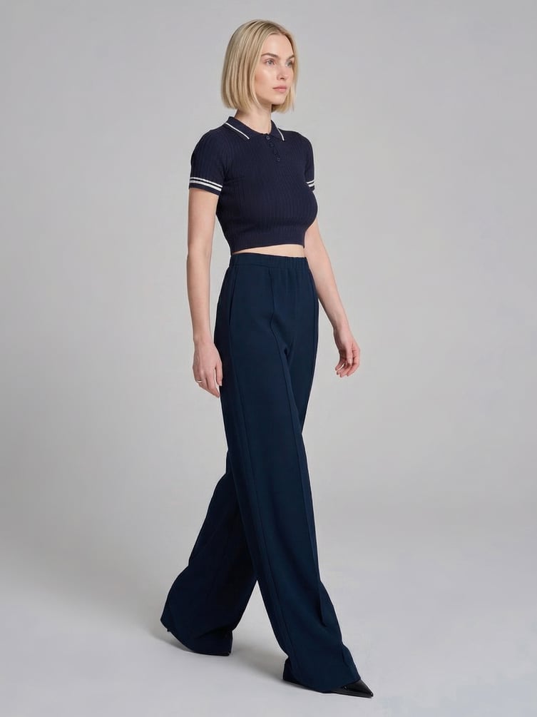 Джемпер-поло с коротким рукавом