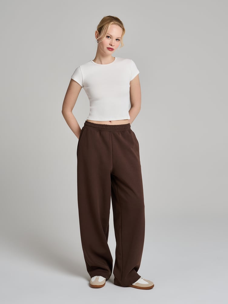 Брюки спортивные широкие