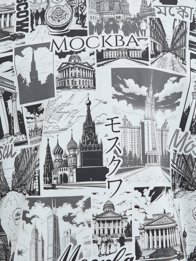 Футболка с принтом Москва