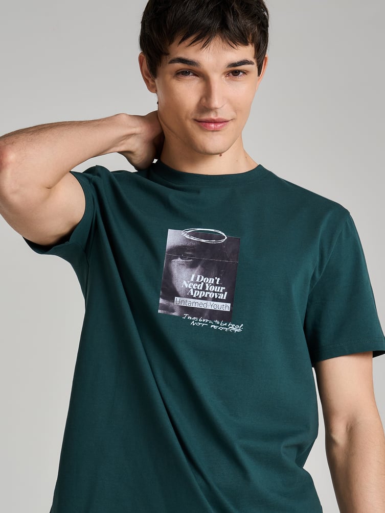 Футболка из хлопка с принтом