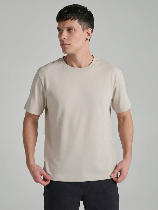 Футболка из хлопка однотонная