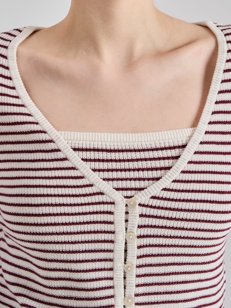 Кардиган полосатый на пуговицах