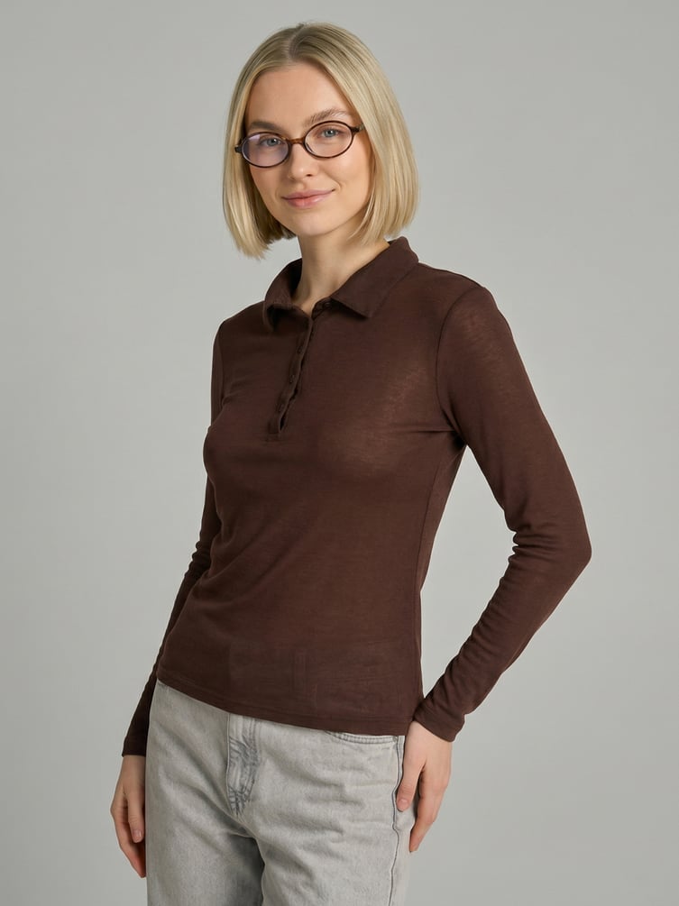 Рубашка поло с длинным рукавом