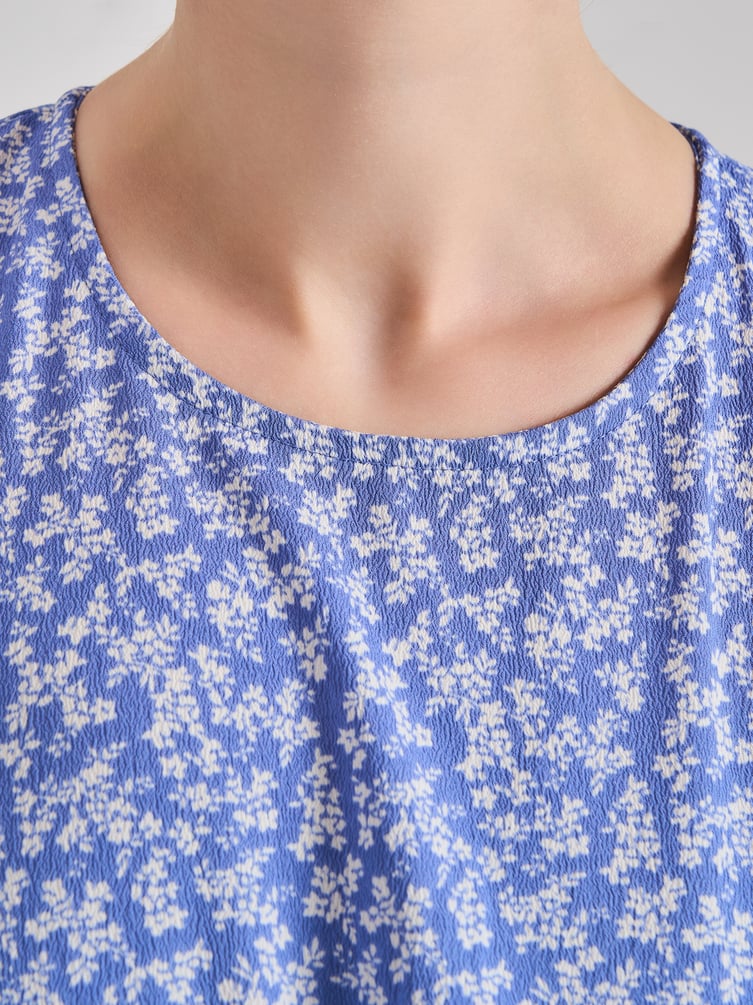 Миди платье крестьянка с разрезом по бедру