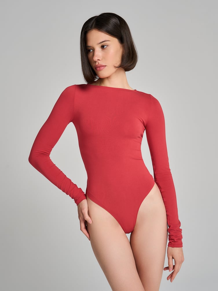 Боди-блузка с бантом на спине