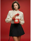 Блузка винтажная с рюшами