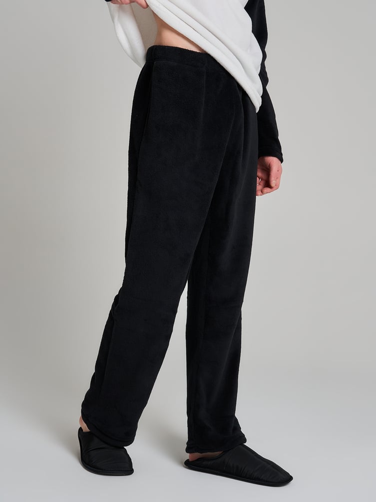 Пижама плюшевая новогодняя с брюками