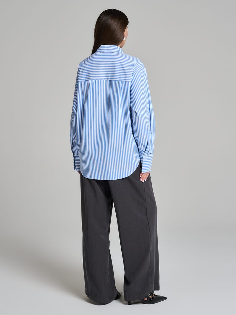 Удлиненная рубашка в полоску