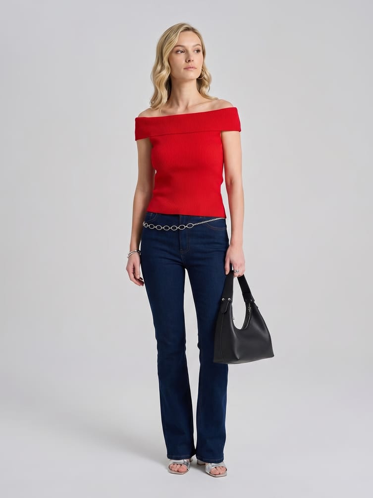 Топ лапша с открытыми плечами