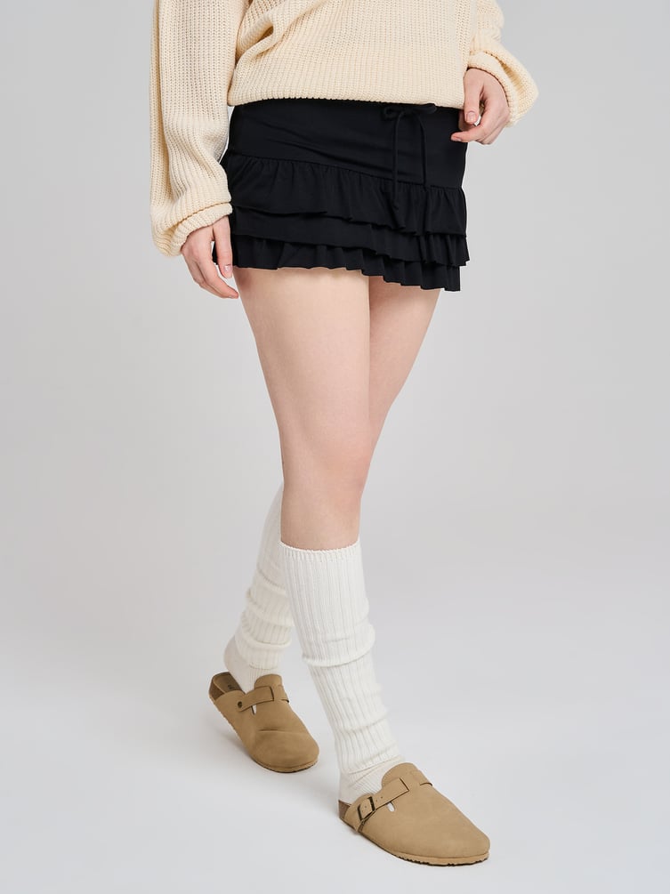 Юбка-шорты с воланами