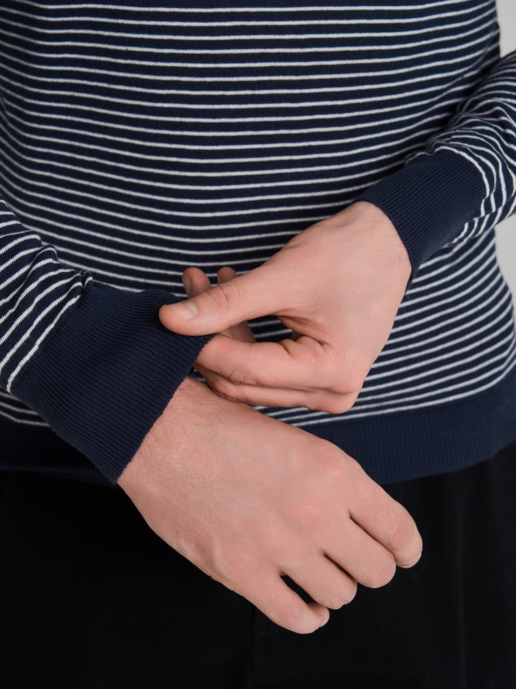 Джемпер поло в полоску