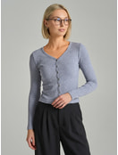 Кардиган облегающий на пуговицах