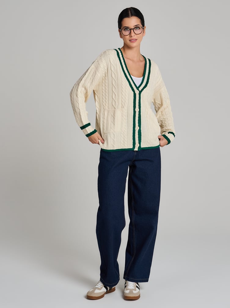 Кардиган вязаный оверсайз на пуговицах