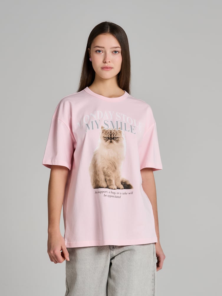 Футболка оверсайз с принтом