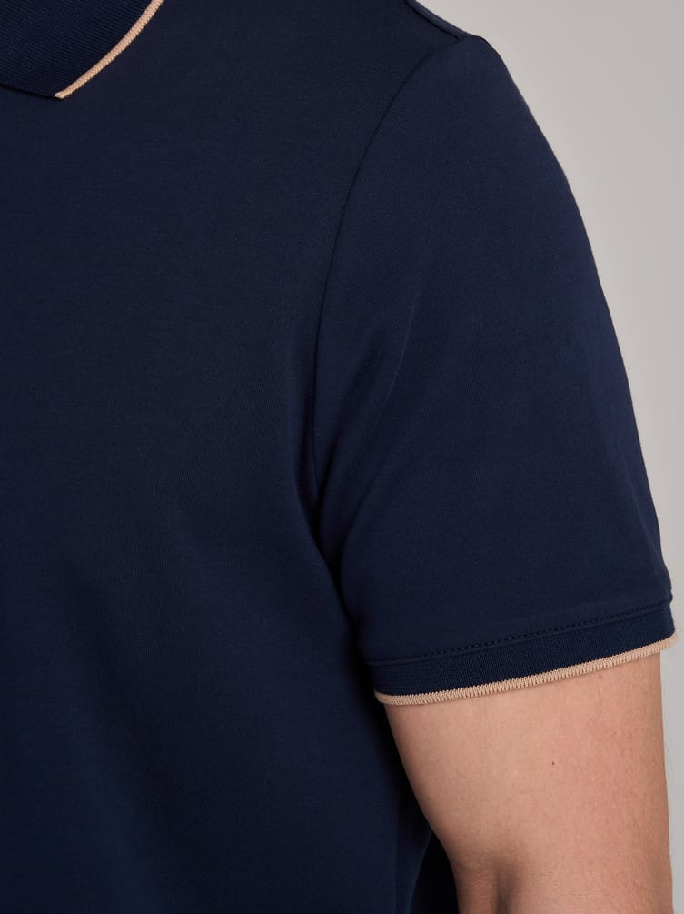 Поло хлопковое с коротким рукавом