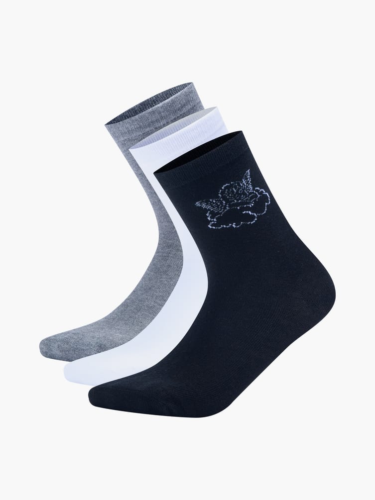 Носки - 3 пары с принтом ангелочка