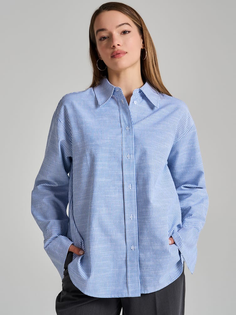 Рубашка оверсайз в полоску