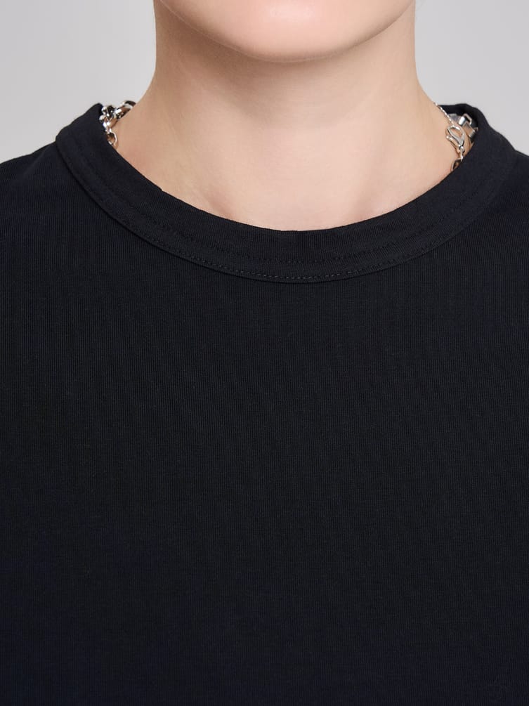 Плотная базовая свободная футболка