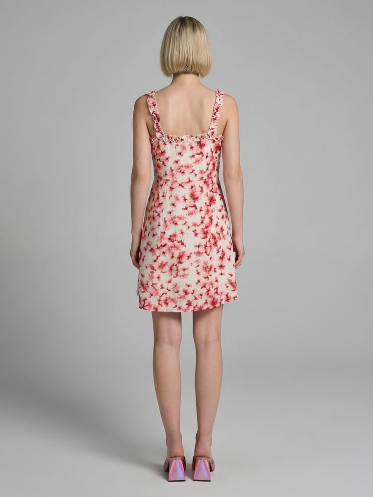 Сарафан мини с рюшами