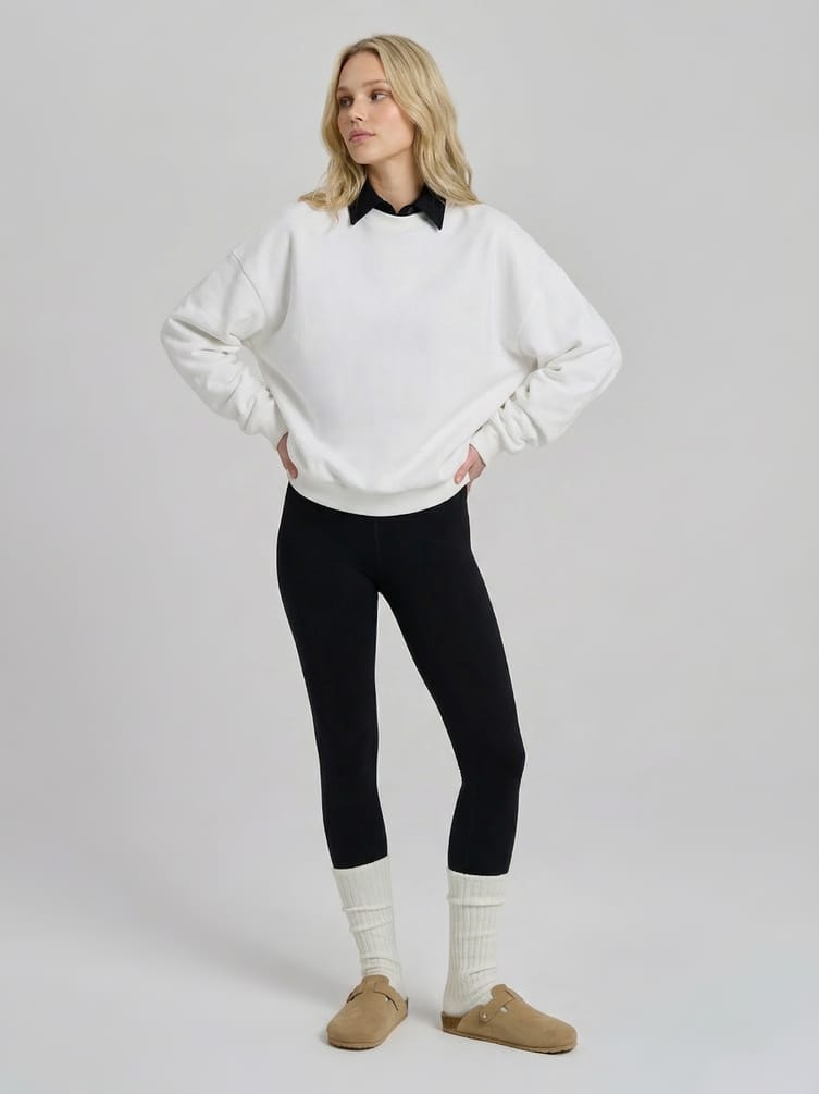 Свитшот однотонный без начеса