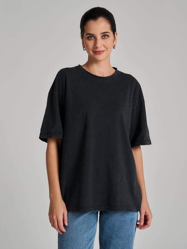 Футболка гранж с вареным эффектом