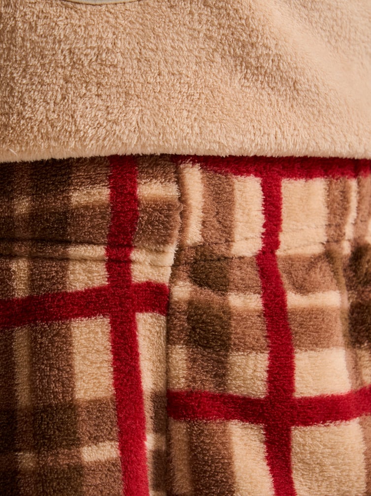 Пижама теплая новогодняя с оленем