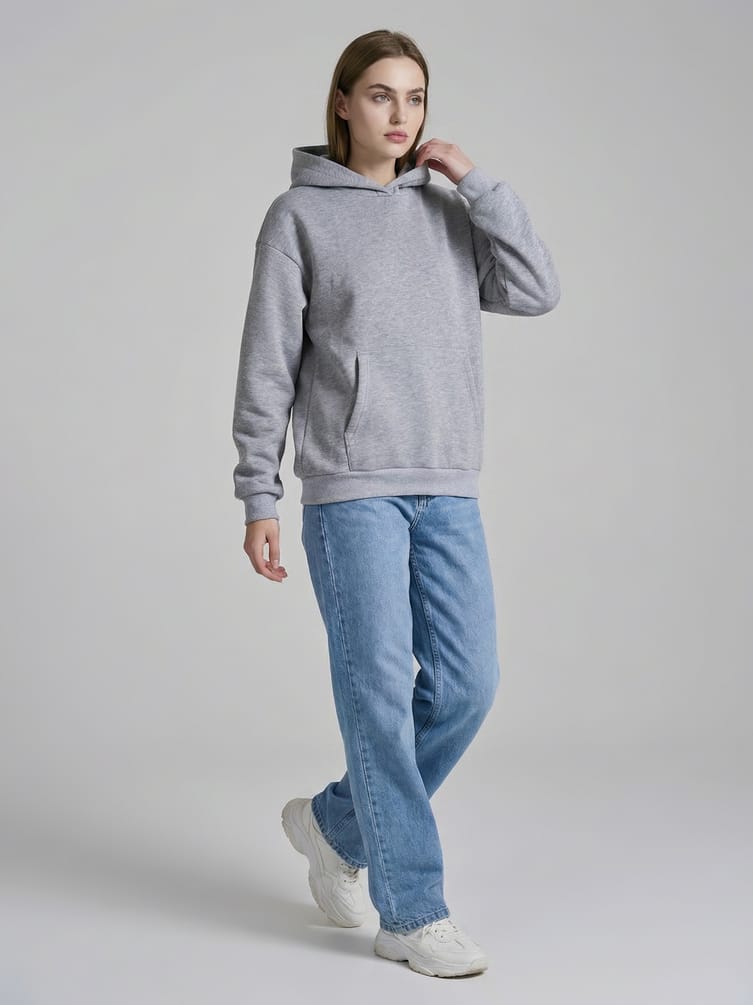 Утепленное худи с начёсом