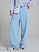 Брюки широкие со смещенным боковым швом