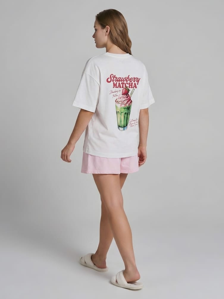 Пижама с принтом и шортами