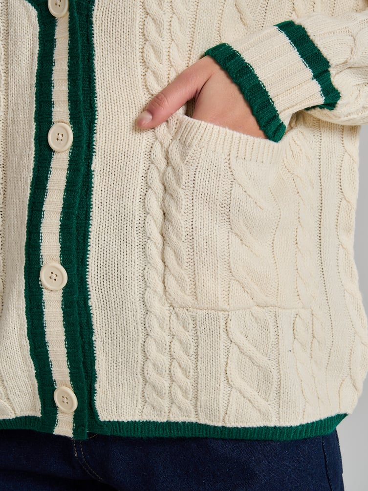 Кардиган вязаный оверсайз на пуговицах