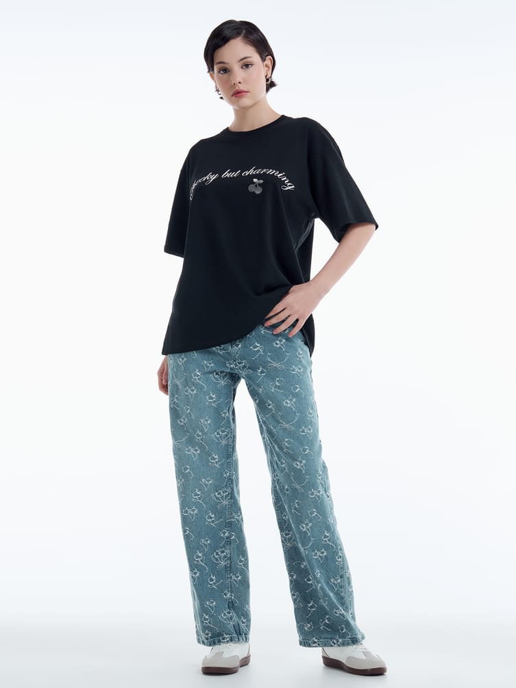 Футболка с принтом Kuromi на спине