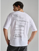 Футболка с принтом программного кода на спине