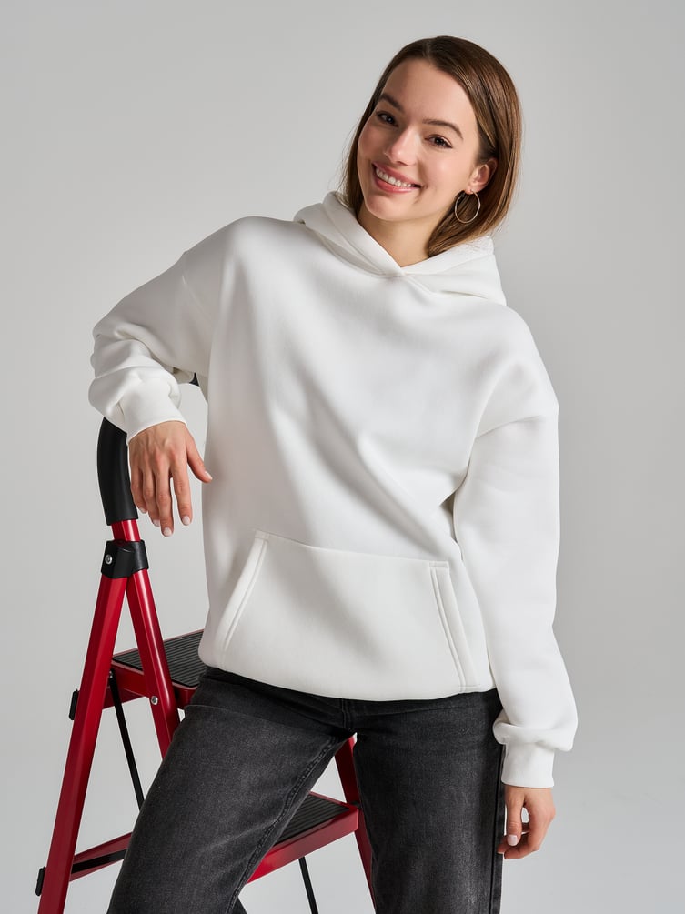 Утепленное худи оверсайз с начесом