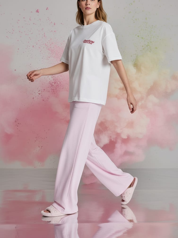 Пижама с принтом и шортами