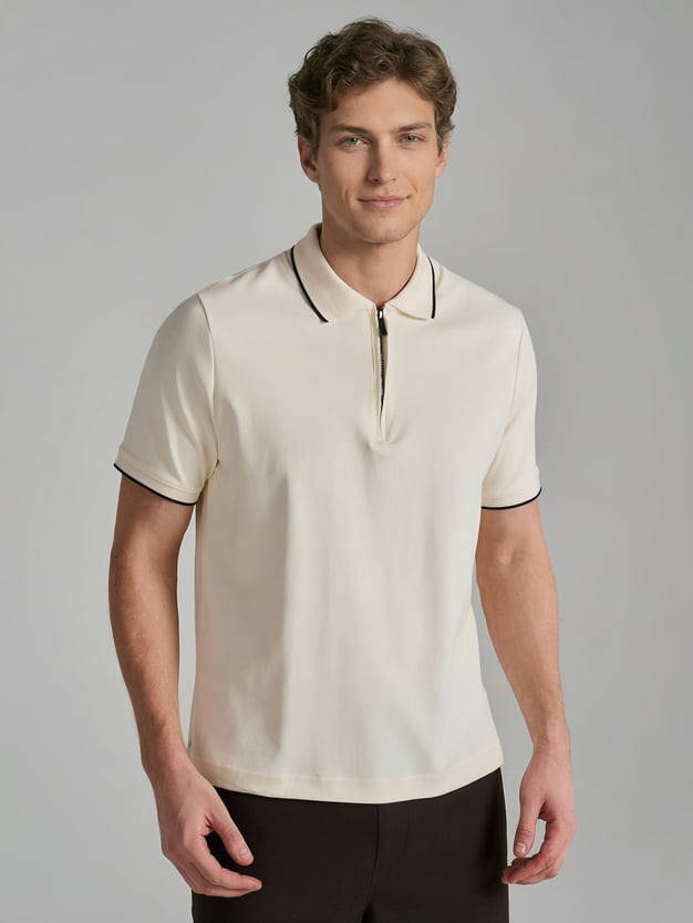 Поло хлопковое с коротким рукавом